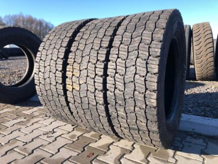  Opony używane do ciężarówki 295/60R22.5 BIEŻNIKOWANA BANDAG TYP KOSTKA / 10-13mm