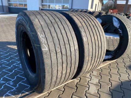  Opony używane do ciężarówki 435/50R19.5 BIEŻNIKOWANE NACZEPA MEGA / 9-10mm