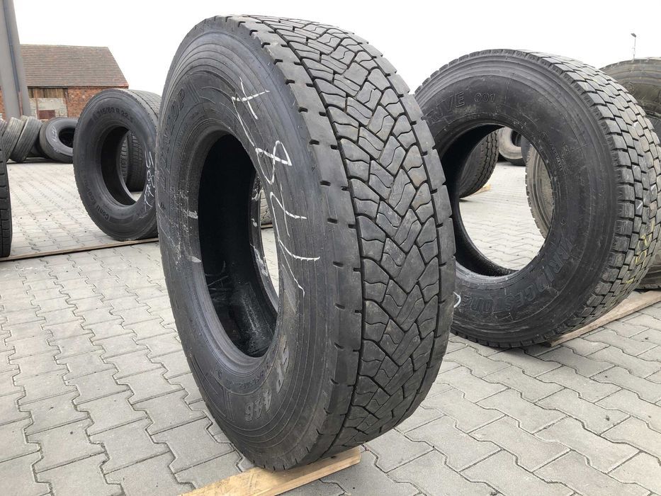 Używana opona ciężarowa 315/80R22.5 DUNLOP SP446 / 11-13mm Używana opona ciężarowa 315/80R22.5 DUNLOP SP446 / 11-13mm