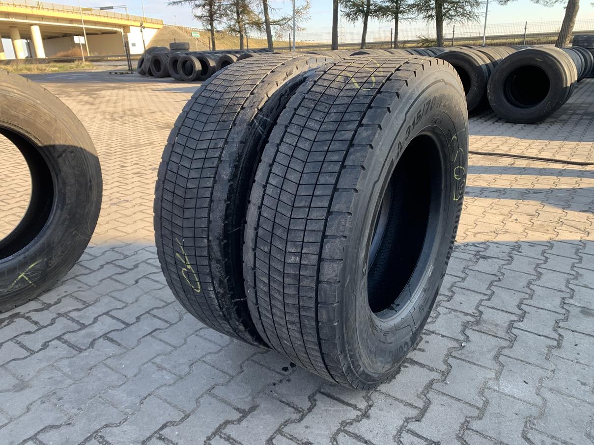 Używane opony do ciężarówek 315/70R22.5 CONTINENTAL CONTI ECOPLUS HD3+ / 10-12mm Używane opony do ciężarówek 315/70R22.5 CONTINENTAL CONTI ECOPLUS HD3+ / 10-12mm