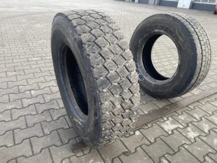 Używane opony do ciężarówek 285/70R19.5 BIEŻNIKOWANA KRAIBURG K-213 / TYP KOSTKA / 12-13mm