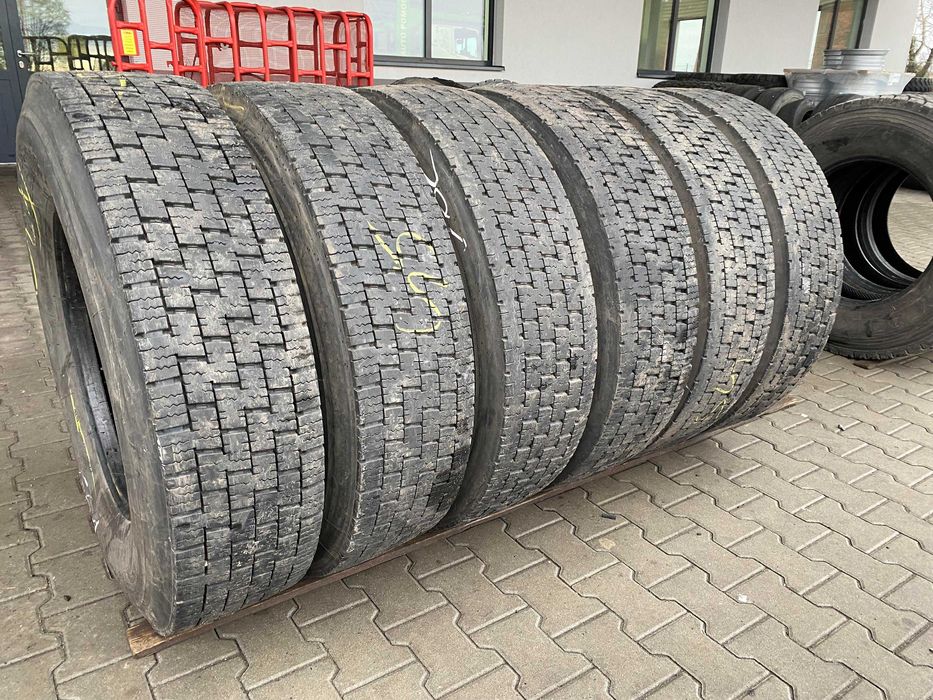 Używane opony do ciężarówek 295/80R22.5 BIEŻNIKOWANE TYP KOSTKA / 10-11mm Używane opony do ciężarówek 295/80R22.5 BIEŻNIKOWANE TYP KOSTKA / 10-11mm