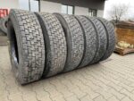 Używane opony do ciężarówek 295/80R22.5 BIEŻNIKOWANE TYP KOSTKA / 11-13mm