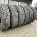 Używane opony do ciężarówek 295/80R22.5 BIEŻNIKOWANE TYP KOSTKA / 11-13mm