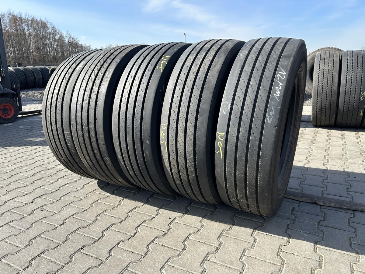 Opona ciężarowa używana naczepowa 385/65R22.5 BARUM BT300 R HL / 12mm Opony używane ciężarowe przednie 275/70R22.5 DUNLOP SP372 CITY / 12-17mm