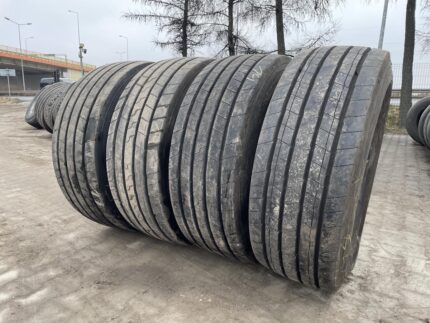  Opony używane ciężarowe naczepowe 385/65R22.5 GOODYEAR KMAX T GEN-2  / 13-17mm