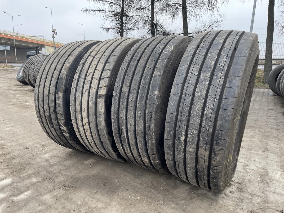 Opona używana ciężarowa naczepowa 215/75R17.5 BARUM BT300 R / 12mm Opony używane ciężarowe naczepowe 385/65R22.5 GOODYEAR KMAX T GEN-2 / 13-17mm