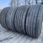  Opony używane ciężarowe naczepowe 385/65R22.5 GOODYEAR KMAX T GEN-2  / 14-17mm