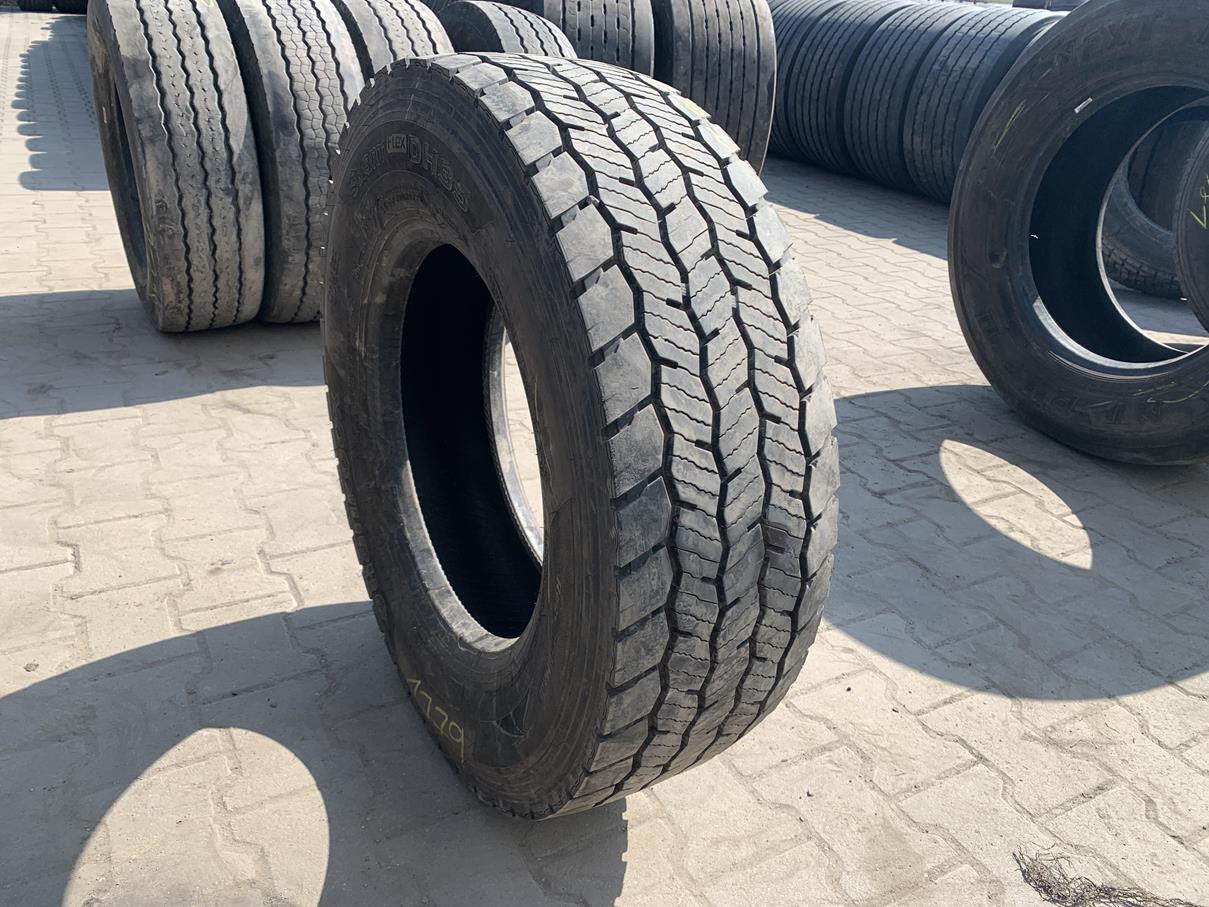 Opony używane ciężarowe napędowe mega 295/60R22.5 GOODYEAR FUELMAX D A / 8-12mm Opona używana ciężarowa napędowa 245/70R17.5 HANKOOK SMART FLEX DH35 / 8-10mm