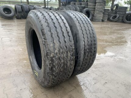  Opony używane ciężarowe naczepowe 385/65R22.5 BIEŻNIKOWANA TYP BRIDGESTONE R168 / 12-13mm
