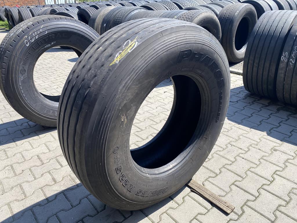 Opona ciężarowa używana naczepowa 385/65R22.5 PHAROS TRAILER / 10-11mm Opona ciężarowa używana naczepowa 385/65R22.5 PHAROS TRAILER / 10-11mm