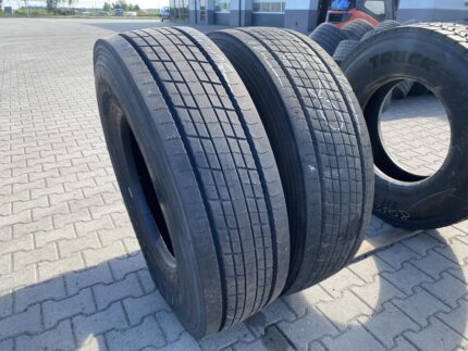  Opony ciężarowe używane prowadzące 315/80R22.5 BRIDGESTONE DURAVIS R-STEER 002 / 12-14mm