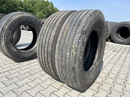  Opony ciężarowe używane prowadzące 295/80R22.5 SEMPERIT EURO-FRONT / 14-15mm