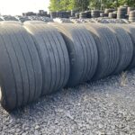  Opony ciężarowe używana naczepowa 385/55R19.5 BIEŻNIKOWANA  TYP CONTINENTAL HTR2 / Pogłębiany Bieżnik