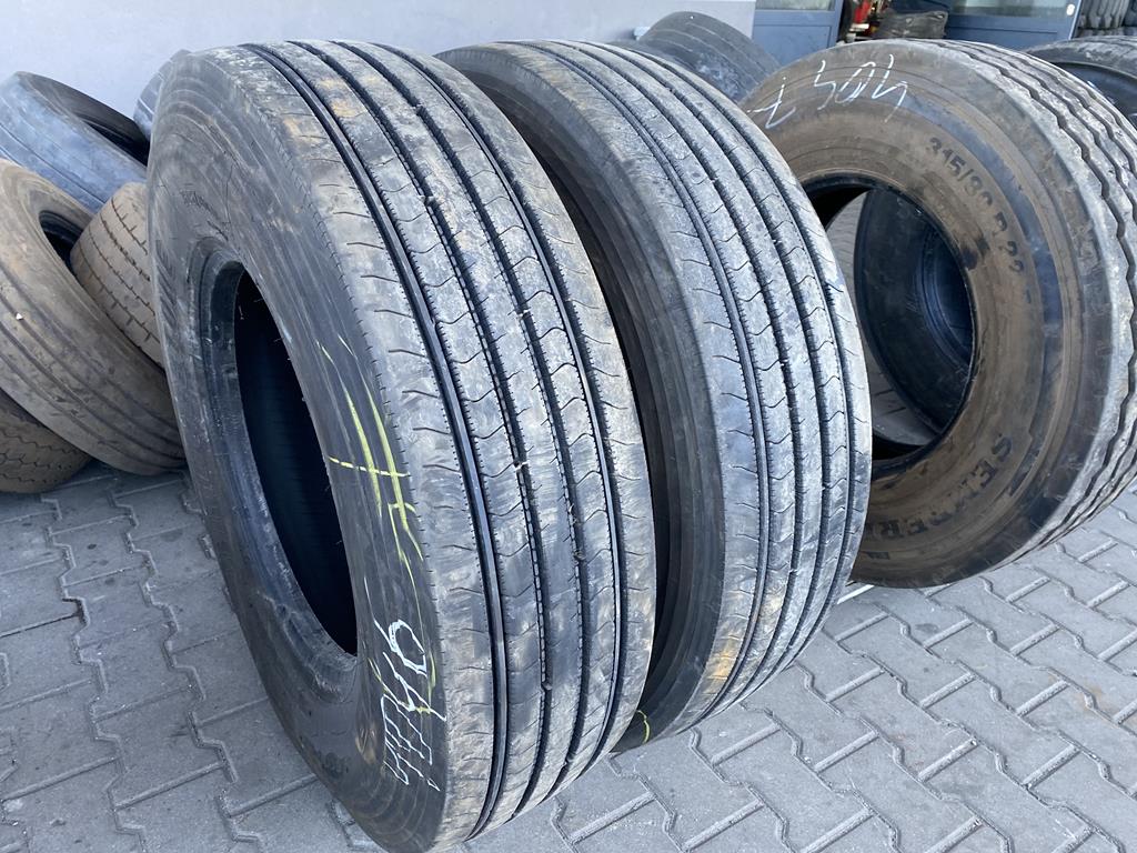 Opony ciężarowe używane prowadzące 315/80R22.5 BRIDGESTONE R249 /12mm Opony ciężarowe używane prowadzące 315/80R22.5 BRIDGESTONE R249 /12mm