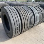  Opony używane ciężarowe naczepa przyczepa 265/70R19.5 BRIDGESTONE R-TRAILER 001 / 13-14mm