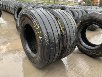 Opony używane ciężarowe prowadzące przód 385/65R22.5 BRIDGESTONE ECOPIA H-STEER 002 / 8-10mm