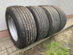 Zestaw opon do przyczep rolniczych KOŁA BEZDĘTKOWE PPRZYCZEPA HL 385/55R22.5 NA 8 OTWORÓW 11,75''