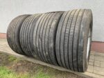 Zestaw opon do przyczep rolniczych KOŁA BEZDĘTKOWE PPRZYCZEPA HL 385/55R22.5 NA 8 OTWORÓW 11,75''