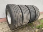 Zestaw opon do przyczep rolniczych KOŁA BEZDĘTKOWE PPRZYCZEPA HL 385/65R22.5 NA 8 OTWORÓW 11,75''
