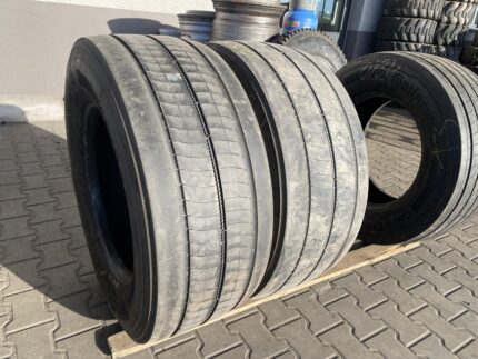 Opony ciężarowe używane prowadzące 385/55R22.5 BRIDGESTONE ECOPIA H-STEER 002 / 8-9mm