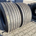  Opony ciężarowe używane naczepowe 435/50R19.5 GOODYEAR KMAX T GEN-2 / 8-9mm