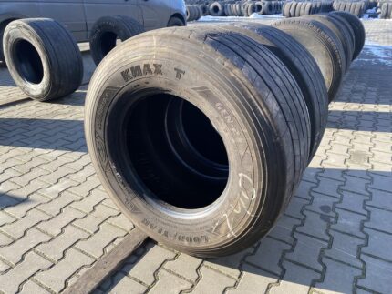 Opony ciężarowe używane naczepowe 435/50R19.5 GOODYEAR KMAX T GEN-2 / 8-9mm