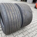 Opony ciężarowe używane naczepowe 445/45R19.5 GOODYEAR KMAX T GEN-2 / 9-10mm